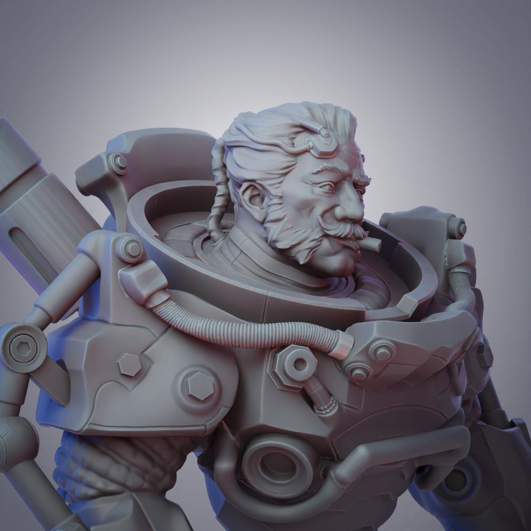 STL Guy Spacer Bust with detachable helmet and opening visor!