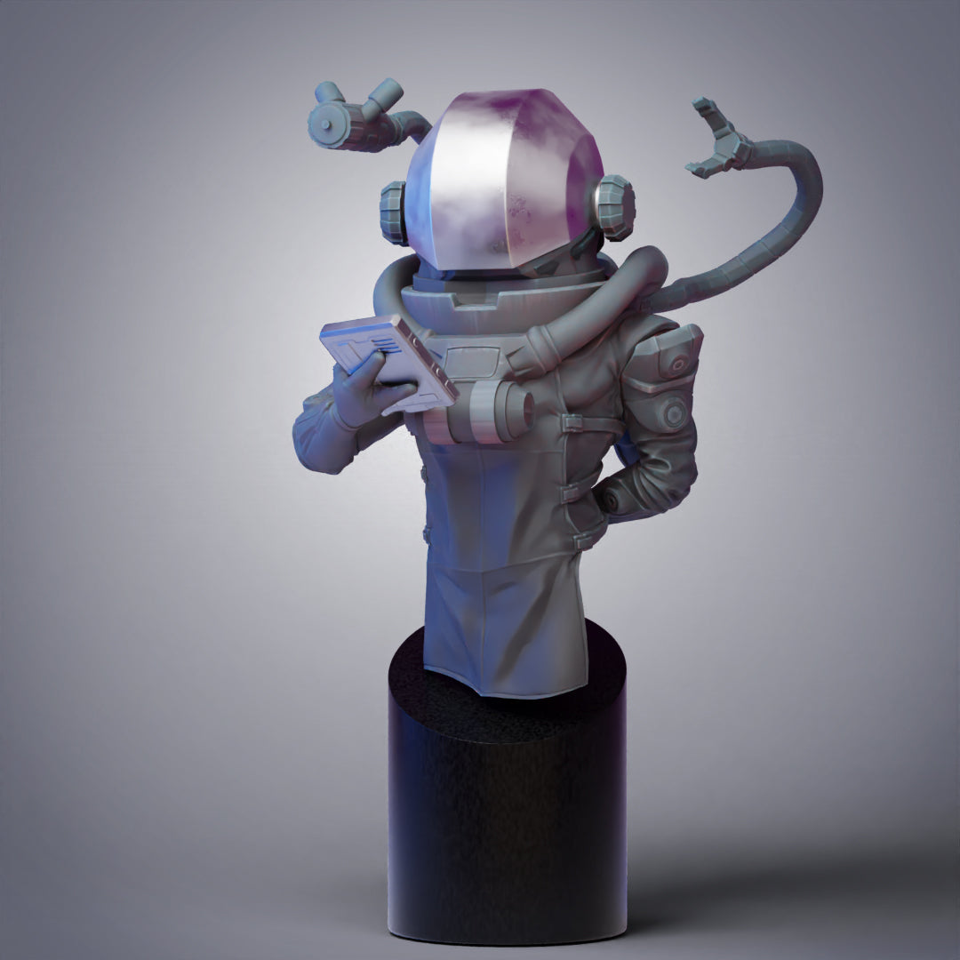 STL Dr Zion Bust with detachable helmet and opening visor!