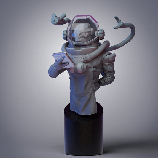 STL Dr Zion Bust with detachable helmet and opening visor!