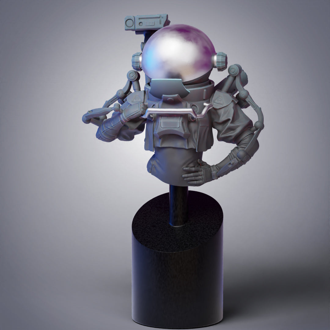 STL Zoey GoodChild Bust with detachable helmet and opening visor!